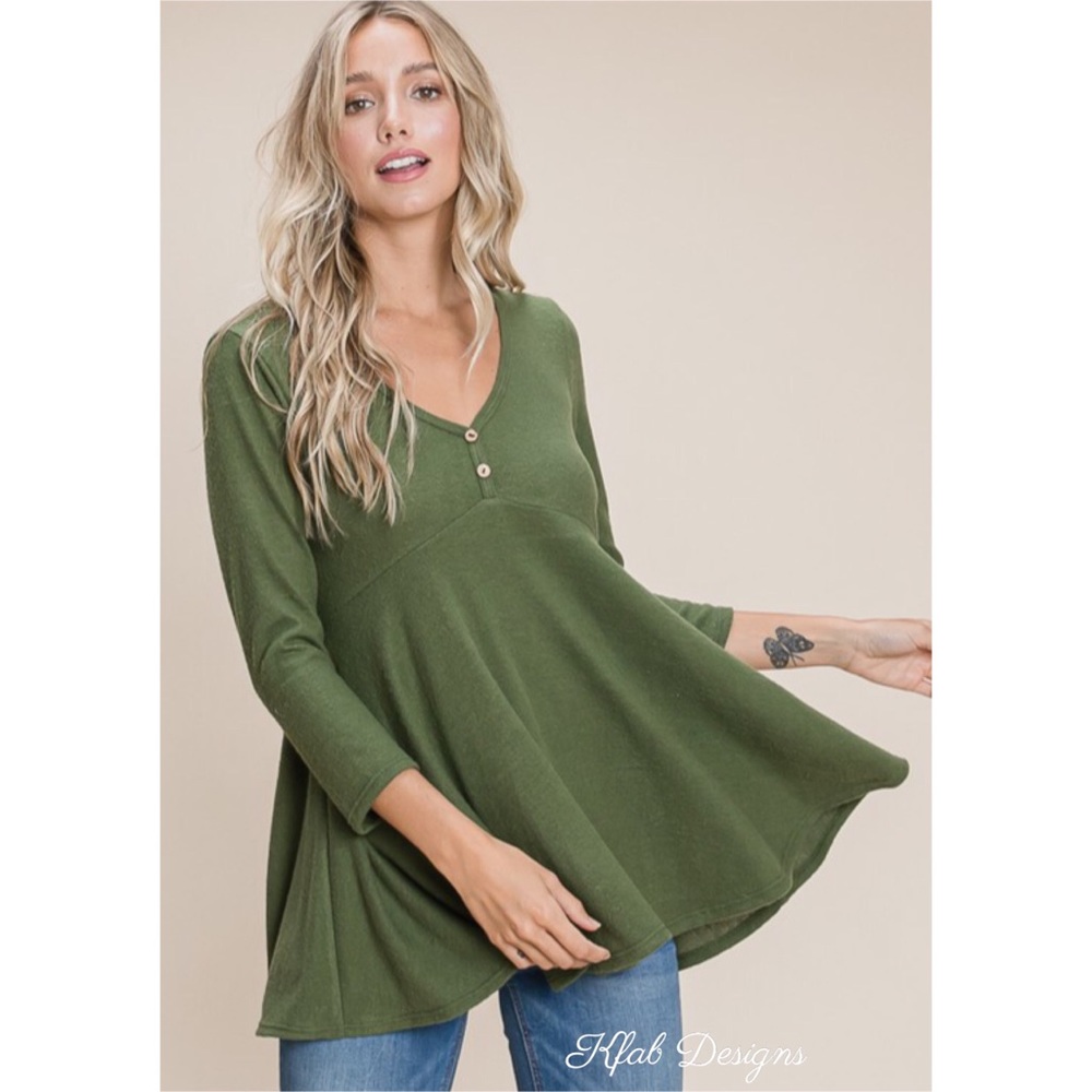 ❤️LAST! V Neck Soft Knit High Waist Top! - Picture 5 of 10